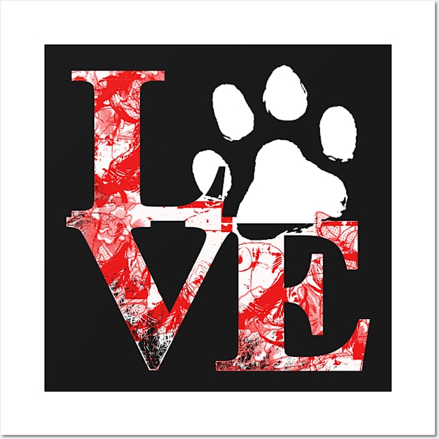 Love Dogs T-Shirt Wall Art by SynapseWorks